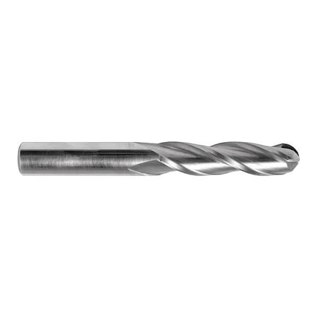 Carbide GP End Mill Ball 3/8X1-1/8, Number Of Flutes: 3