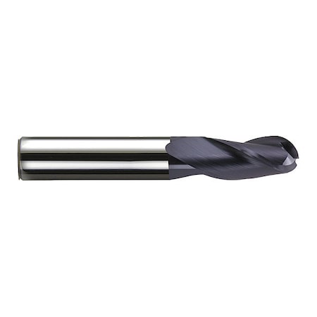 End Mill, Carbide, GP, Ball, 3/64 X 1/8, Number Of Flutes: 3