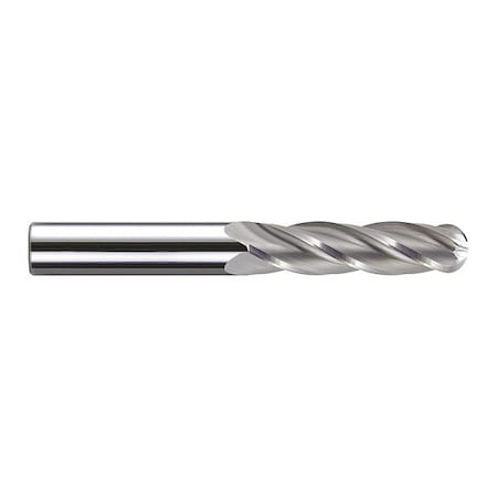 End Mill, Carbide, GP, Ball, 7/16 X 2, Number Of Flutes: 4