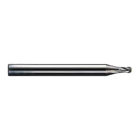 Carbide GP End Mill Ball 1/64X3/64, Number Of Flutes: 4