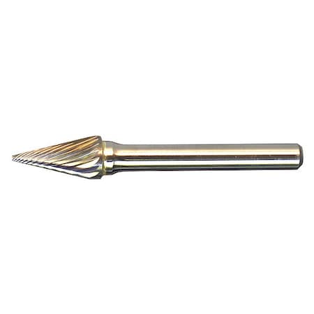 Bur,Carbide,1/4 Pointed Cone,Dc