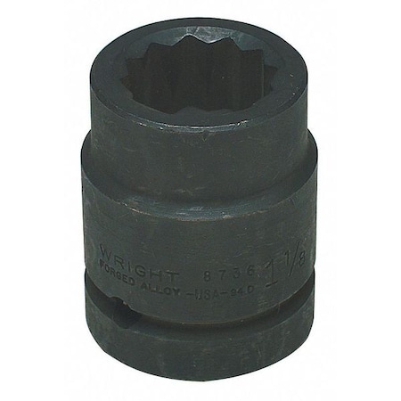 1 Dr, 1-5/8 Size, SAE Impact Socket, 12 Pts