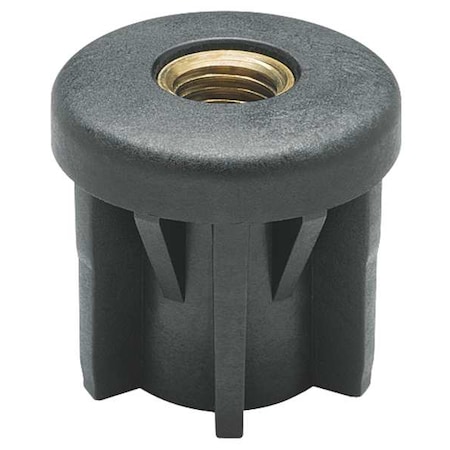 Tube End Caps, 1008 Lb., Black, Shape: Round