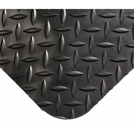 Antifatigue Mat, Black, 9 Ft. L X 3 Ft. W, PVC Surface With Nitrile Infused Sponge, 9/16 Thick