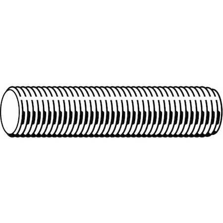 Fully Threaded Rod, 7/16-14, 2 Ft, Steel, Grade A, Zinc Plated Finish