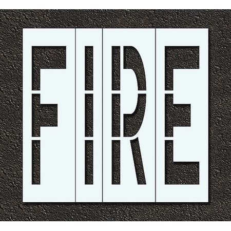 Pavement Stencil,Fire,48 In