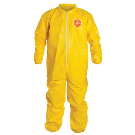 Collared Coverall,Yellow,7XL,PK12