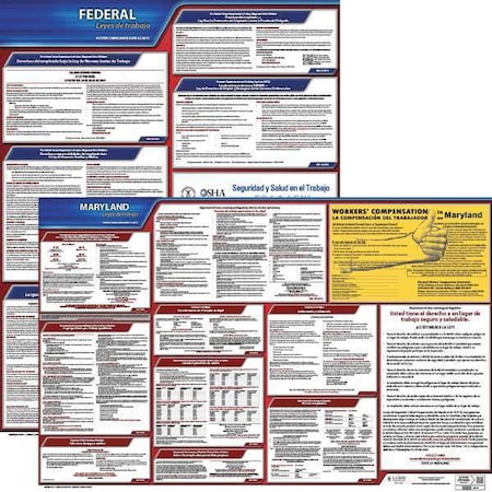 Labor Law Poster Kit,MD,Spanish,27 In. W