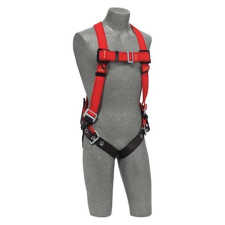 Full Body Harness, Vest Style, XL, Polyester, Red