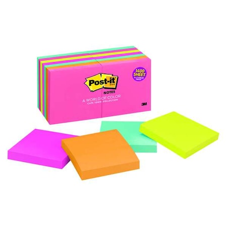 Sticky Notes,3x3 In.,Capetown,PK14