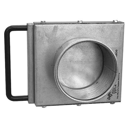 Round NFMES Manual Blastgate, Galvanized Steel, 20 GA, 18 In W, 5 In L, 28-1/2 H