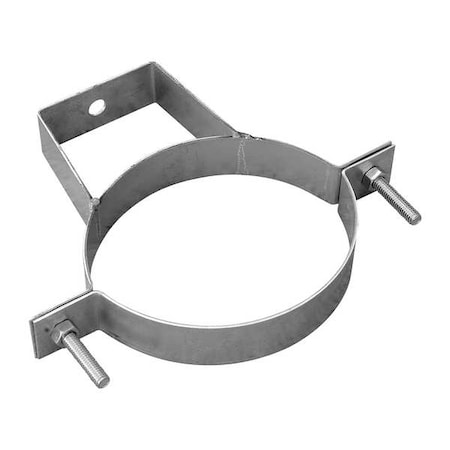 Pipe Hanger, 14 In Duct Dia, Galvanized Steel, 14 GA, 16-3/8 L X