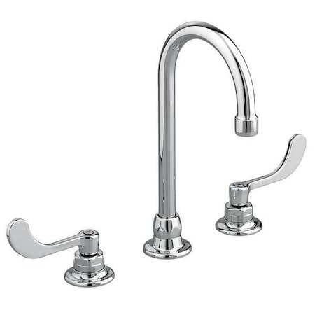 Lever Handle 8 Mount, 3 Hole Bathroom Faucet, Polished Chrome