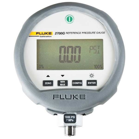 Digital Pressure Gauge, 0 To 500 Psi, 1/4 In MNPT, Metal, Gray