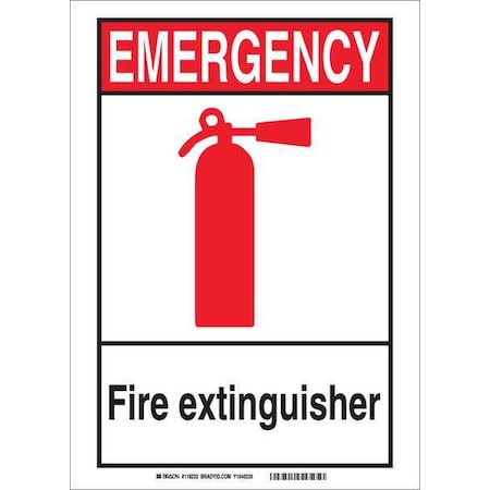 Safety Sign, 10HX14W, Plastic, Header Background Color: Red