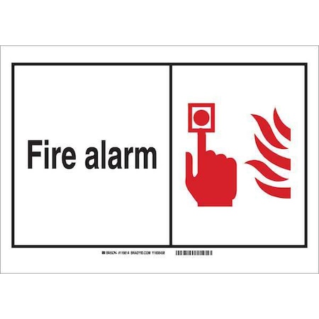 Safety Sign, 7Hx10W, Aluminum, Height: 10