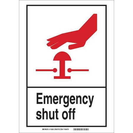 Fire Emergency Sign, 7X10, Polyester, Width: 10, 120728