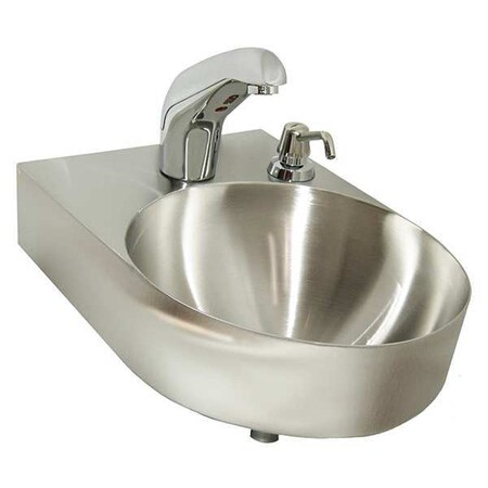 14 1/8 In W X 18 5/8 In L X 7 In H, Wall Hung, Bathroom Sink