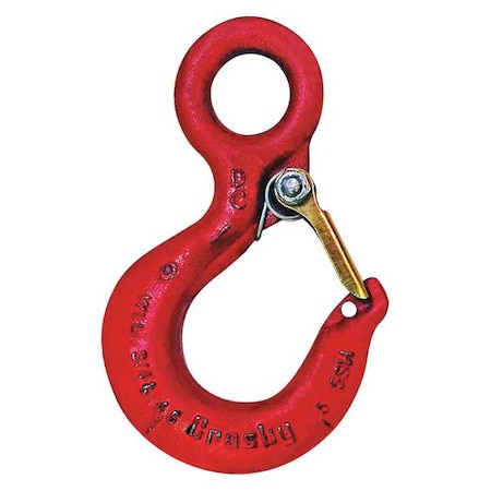 Eye Hook,Carbon Steel,3000 Lb.,Red