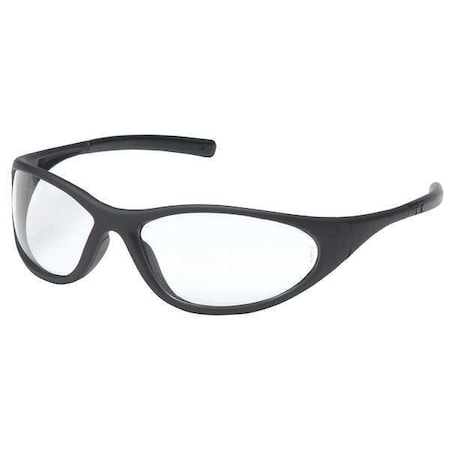 Safety Glasses, Wraparound Clear Polycarbonate Lens, Scratch-Resistant