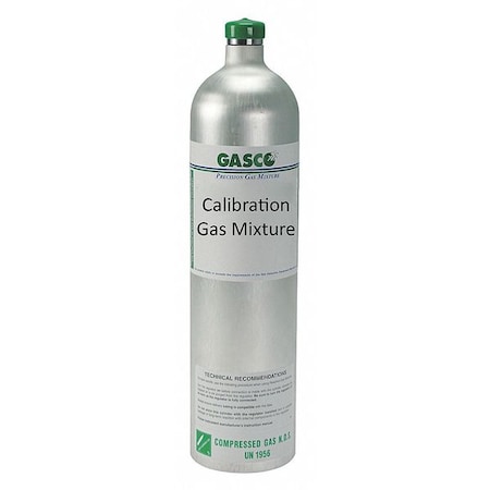 Calibration Gas, Nitric Oxide, Nitrogen, 58 L, C-10 Connection, +/-5% Accuracy