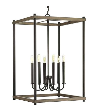 Fontayne Six-Light Pendant, Color: Brown