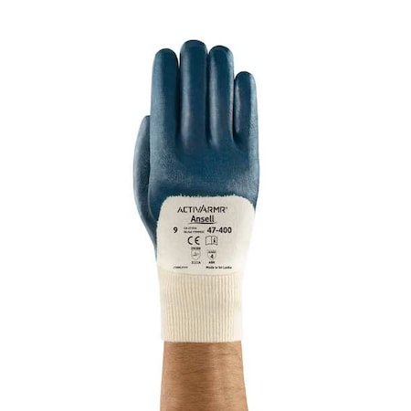 Nitrile Coated Gloves, 3/4 Dip Coverage, Blue, S, PR