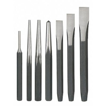 Punch And Chisel Set,7 Pc