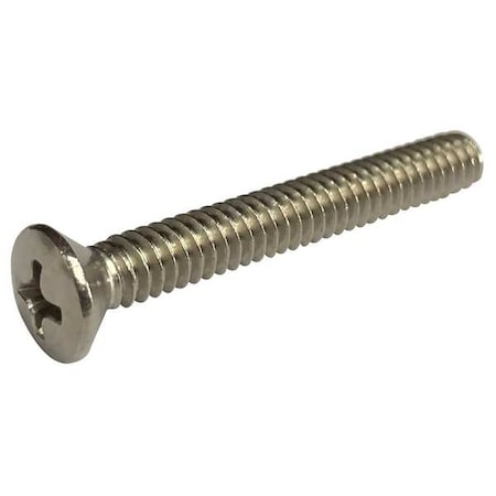 #10-32 X 5/8 In Phillips Oval Machine Screw, Plain 18-8 Stainless Steel, 100 PK