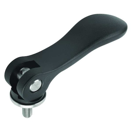 Cam Lever Size: 2 5/16-18X50, A=96, B=33,3, Aluminum Black Powder-Coated, Comp: Steel