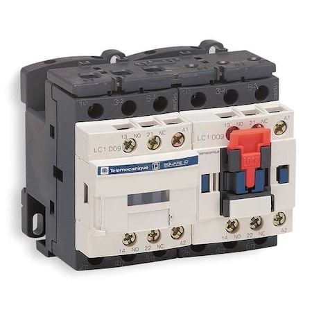 IEC Magnetic Contactor, 3 Poles, 24 V DC, 18 A, Reversing: Yes
