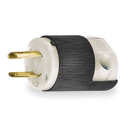 20A Twist-Lock Plug 2P 2W 250VAC L2-20P BK/WT