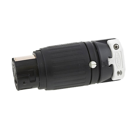 50A Twist-Lock Connector 3P 4W 600VAC/250VDC BK/WT