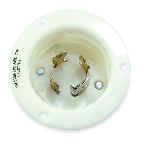 30A Flanged Locking Inlet 4P 4W 347/600VAC L20-30P WT