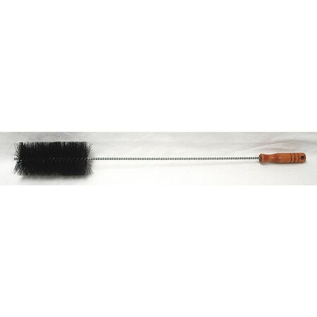 Furnace Boiler Brush, 21 In L Handle, 6 In L Brush, Wood, Twisted Wire, 27 In L Overall