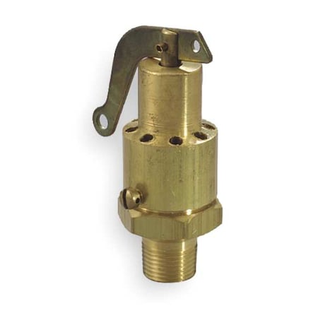 Safety Relief Valve,1/4 In,25 Psi,Brass