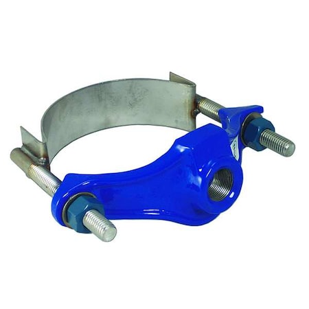 Saddle Clamp,4 In,Outlet Pipe 1 1/2 In