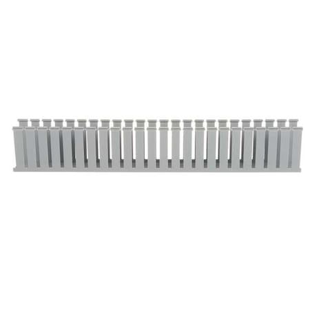 Wire Duct,Wide Slot,Gray,2.25 W X 4 D