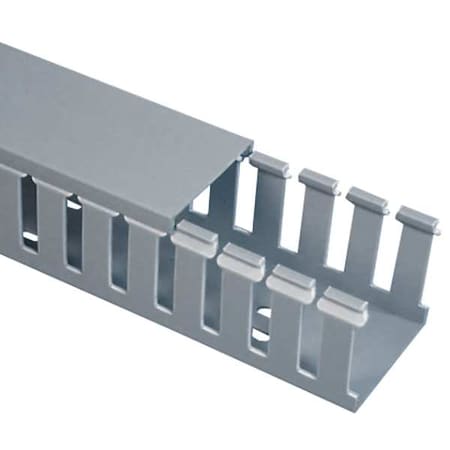 Wire Duct,Wide Slot,Gray,2.25 W X 4 D