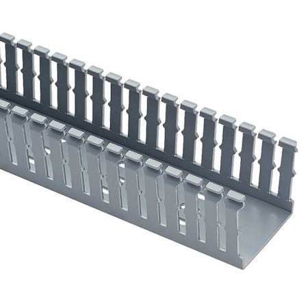 Wire Duct,Narrow Slot,Gray,1.26W X 1.5D