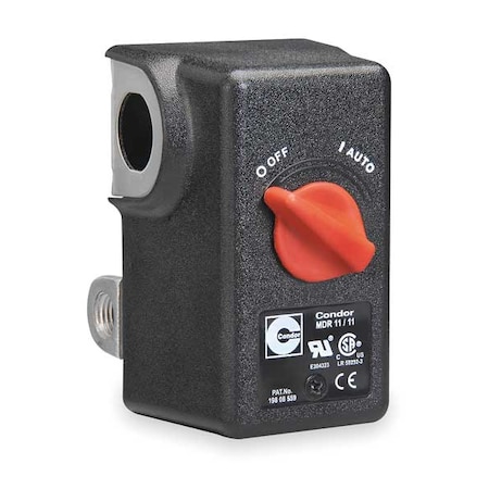 Pressure Switch, (4) Port, 1/4 In FNPT, DPST, 20 To 105 Psi, Standard Action