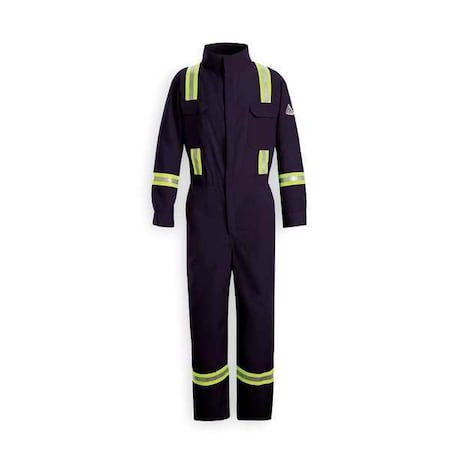 Flame Resistant Coverall, Navy Blue, Nomex(R), 2XL