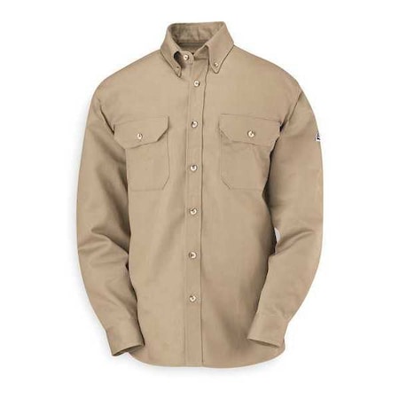 FR Long Sleeve Shirt,Khaki,L,Button