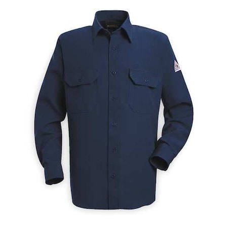 Flame Resistant Collared Shirt, Navy, Nomex(R), M