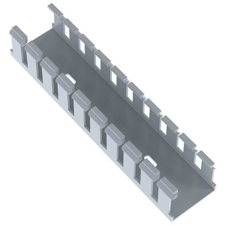 Wire Duct,Wide Slot,Gray,1.75 W X 1.5 D
