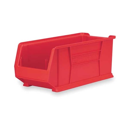 Super Size Bin, Red, Plastic, 23 7/8 In L X 11 In W X 10 In H, 150 Lb Load Capacity