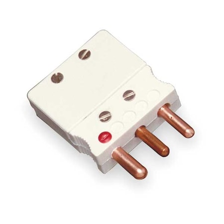 Thermocouple Plug,Cu,White,3 Pin QD