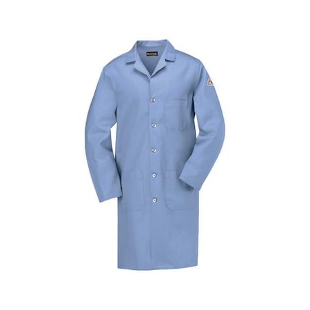 Flame Resistant Lab Coat, Light Blue, Cotton, 2XL