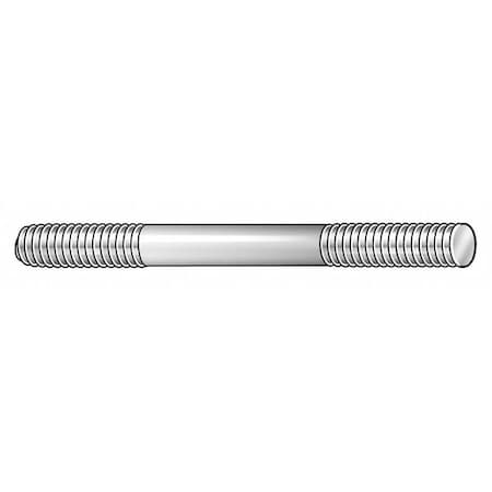 Double-End Threaded Stud, 5/8-11 Thread To 5/8-11 Thread, 8 In, 18-8 Stainless Steel, Plain, 2 PK