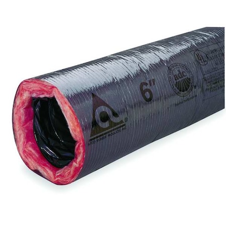 Insulated Flexible Duct,180F,Polyester